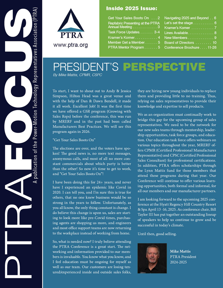 The cover of the Winter 2025 PTRA Newsletter